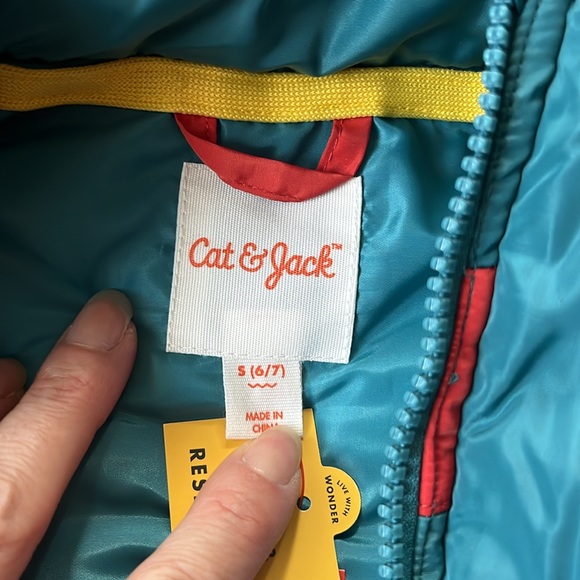 Brand new Cat & Jack Orange/blue stripe vest - Picture 7 of 13